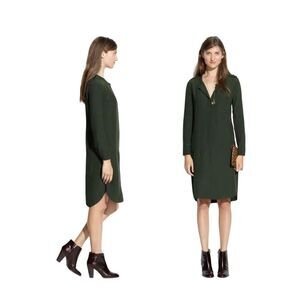 Madewell Green Cargo Tunic Shirt Viscose Dress | Size XS